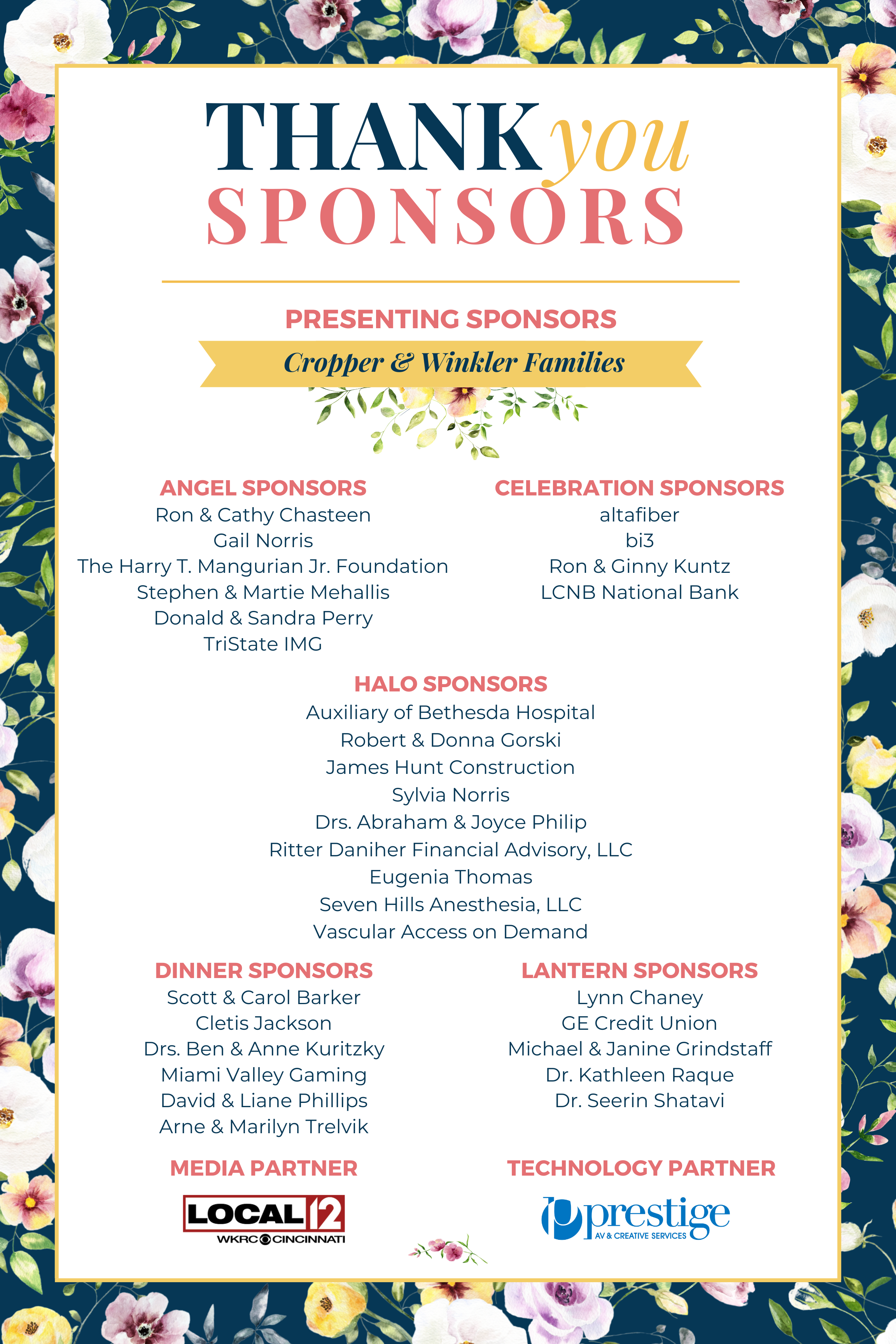 23 Celebration Sponsor Listing